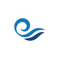 Water wave icon vector