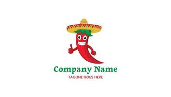 Mexican Chile with Hat and Thumbs up logo vector