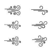 Wind vector icon design template