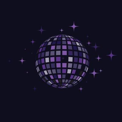 Disco ball vector icon illustration