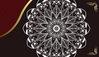 Fondo de mandala ornamental de lujo con estilo de patrón oriental islámico árabe vector