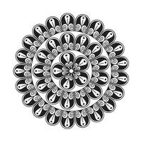 Mandala Design Decorative Pattern Decoration Snowflake on black Flower Pattern Design vector