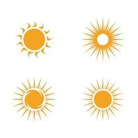 icono de ilustración de vector de sol