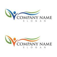 Human character logo sign vector