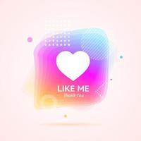 Like Me Thanks You Social Media Concept. Vector