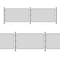 Realistic Detailed 3d Metal Fence Wire Mesh. Vector
