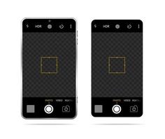 Realistic Detailed 3d Smartphone with Camera Application. Vector