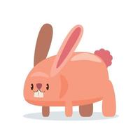 rabbit cartoon character vector illustration