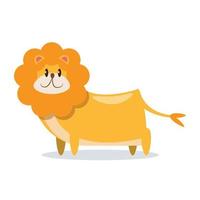 ilustración de vector de personaje de dibujos animados de león