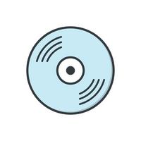 Plantillas de diseño de vector de icono de disco de vinilo