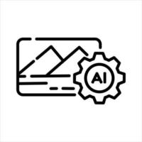 AI generate image outline icon vector
