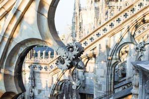 Rooftop of Duomo cathedral, Milan, Italy photo