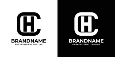 Simple CH or HC Monogram Logo, suitable for any business with CH or HC initial. vector