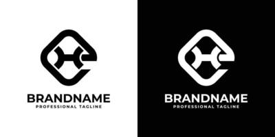 Simple EH or HE Monogram Logo, suitable for any business with EH or HE initial. vector