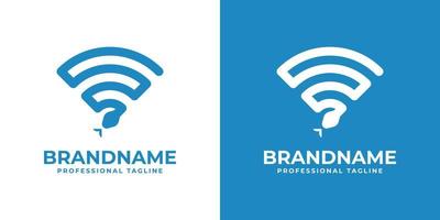 Snake Wifi Logo, suitable for any business related to snake and wifi. vector
