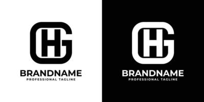 Simple GH or HG Monogram Logo, suitable for any business with GH or HG initial. vector