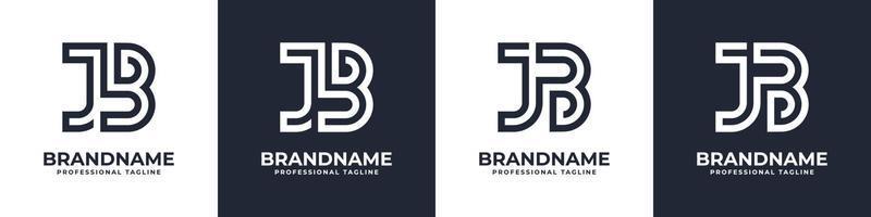 logotipo de monograma jb simple, adecuado para cualquier negocio con jb o bj inicial. vector