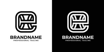 Unique EH or HE Monogram Logo, suitable for any business with EH or HE initial. vector