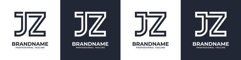 logotipo de monograma jz simple, adecuado para cualquier negocio con inicial jz o zj. vector