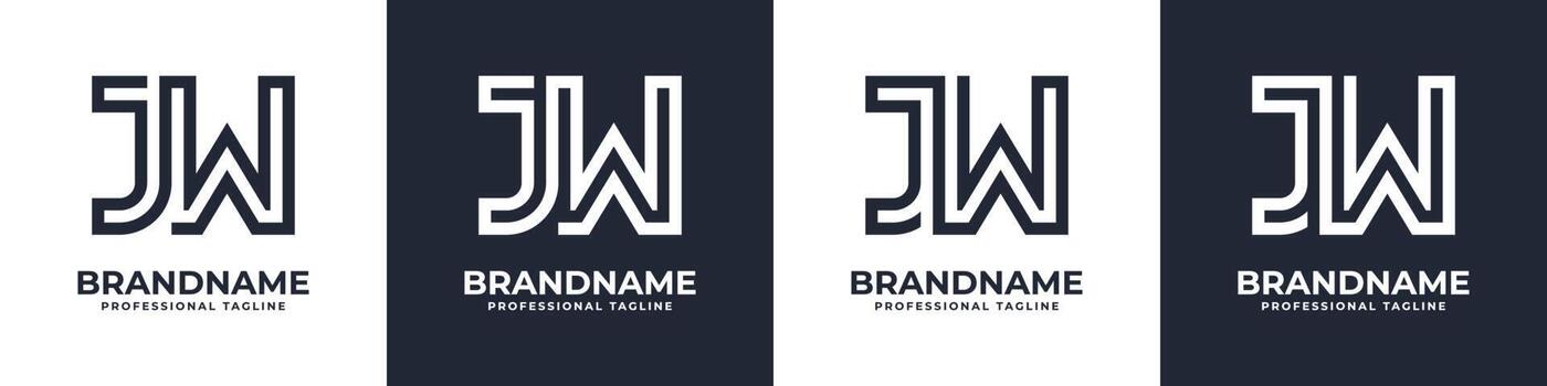 Simple JW Monogram Logo, suitable for any business with JW or WJ initial. vector