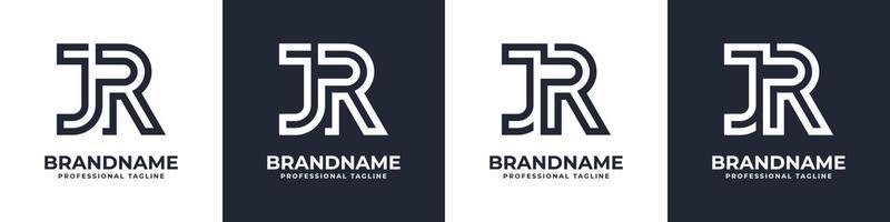 Simple JR Monogram Logo, suitable for any business with JR or RJ initial. vector