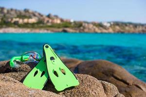 Mask, snorkel and fins for snorkeling at big stones photo