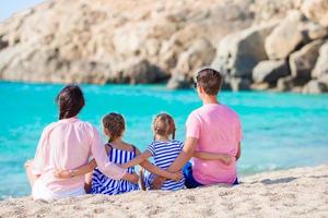 Young beautiful family on vacation photo