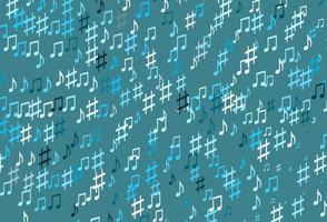 Light BLUE vector backdrop with music notes.