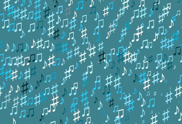Light BLUE vector backdrop with music notes.