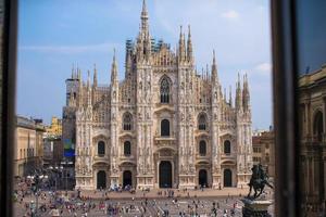 Beautiful view the Duomo cathedral, Milan, Italy photo