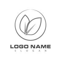 Green leaf illustration nature logo and symbol design vector