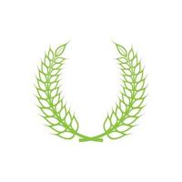 Green leaf illustration nature logo and symbol design vector