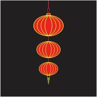 Lampion flat logo vector and symbol design template