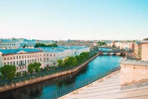 The view from the roofs from above on the city of St. Petersburg photo