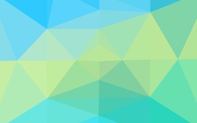 Light Blue, Yellow vector blurry triangle template.