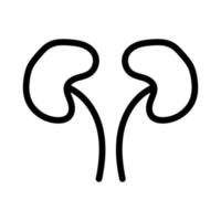 Human kidneys icon line isolated on white background. Black flat thin icon on modern outline style. Linear symbol and editable stroke. Simple and pixel perfect stroke vector illustration