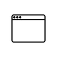 línea de icono de programa aislada sobre fondo blanco. icono negro plano y delgado en el estilo de contorno moderno. símbolo lineal y trazo editable. ilustración de vector de trazo simple y perfecto de píxeles