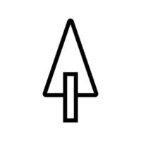línea de icono de árbol forestal aislada sobre fondo blanco. icono negro plano y delgado en el estilo de contorno moderno. símbolo lineal y trazo editable. ilustración de vector de trazo simple y perfecto de píxeles