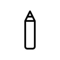 Office pencil icon line isolated on white background. Black flat thin icon on modern outline style. Linear symbol and editable stroke. Simple and pixel perfect stroke vector illustration
