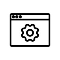 línea de icono de prueba de software aislada sobre fondo blanco. icono negro plano y delgado en el estilo de contorno moderno. símbolo lineal y trazo editable. ilustración de vector de trazo simple y perfecto de píxeles