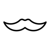 Mustache man icon line isolated on white background. Black flat thin icon on modern outline style. Linear symbol and editable stroke. Simple and pixel perfect stroke vector illustration