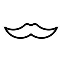 Mustache man icon line isolated on white background. Black flat thin icon on modern outline style. Linear symbol and editable stroke. Simple and pixel perfect stroke vector illustration