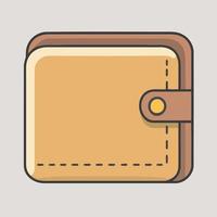 leather wallet for storing money cards and documents vector