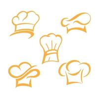 plantilla de diseño de vector de logo de gorro de chef