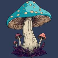 illustration of mushroom fungus vector