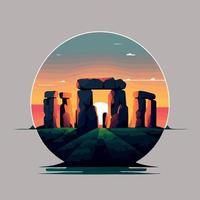 structure formed by large and heavy stones vector