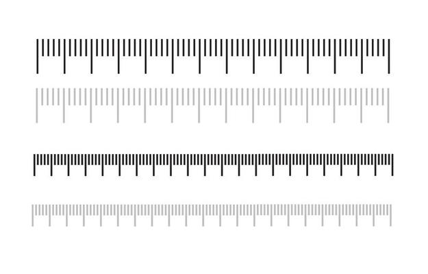measuring scale on white background. scale of different units. markup for  rulers sign. flat style. 9797469 Vector Art at Vecteezy