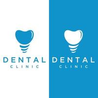 diseño de plantilla de logotipo dental abstracto. salud dental, atención dental y clínica dental. logo para salud, dentista y clínica. vector