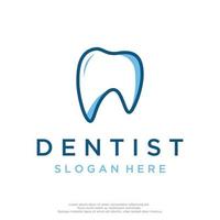 diseño de plantilla de logotipo dental abstracto. salud dental, atención dental y clínica dental. logo para salud, dentista y clínica. vector