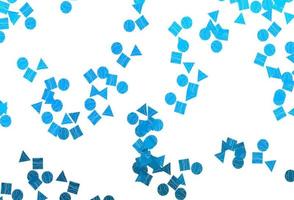 Light BLUE vector background with triangles, circles, cubes.